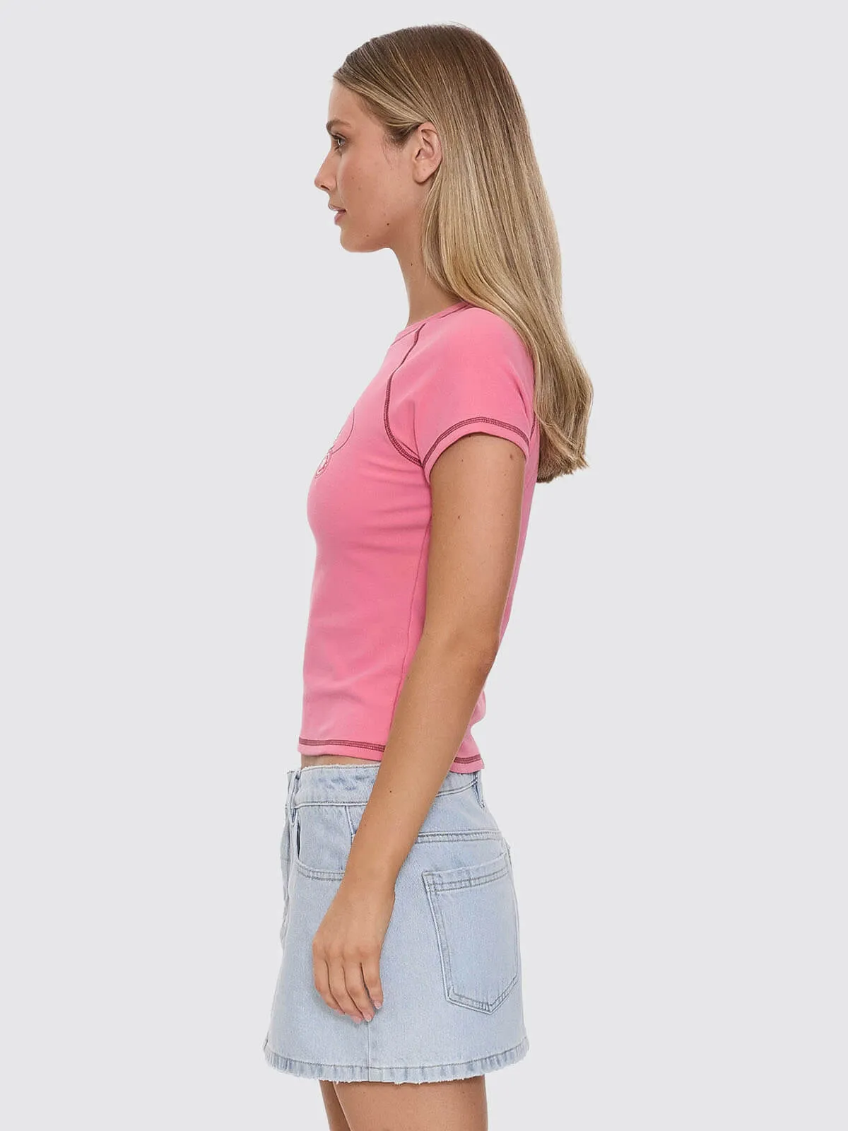 Track Record Raglan Club Tee - Gum sold by Thrills product image thumbnail 5