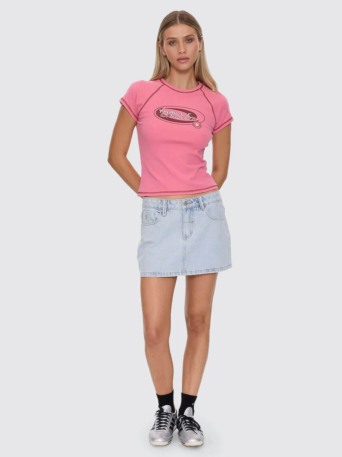 Track Record Raglan Club Tee - Gum sold by Thrills product image thumbnail 3