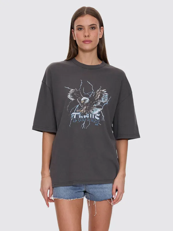 Run For The Hills Oversized Tee - Merch Black sold by Thrills