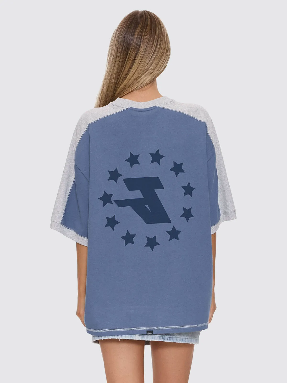 Hot Shot Panelled Oversized Tee - Bluefin sold by Thrills product image thumbnail 5
