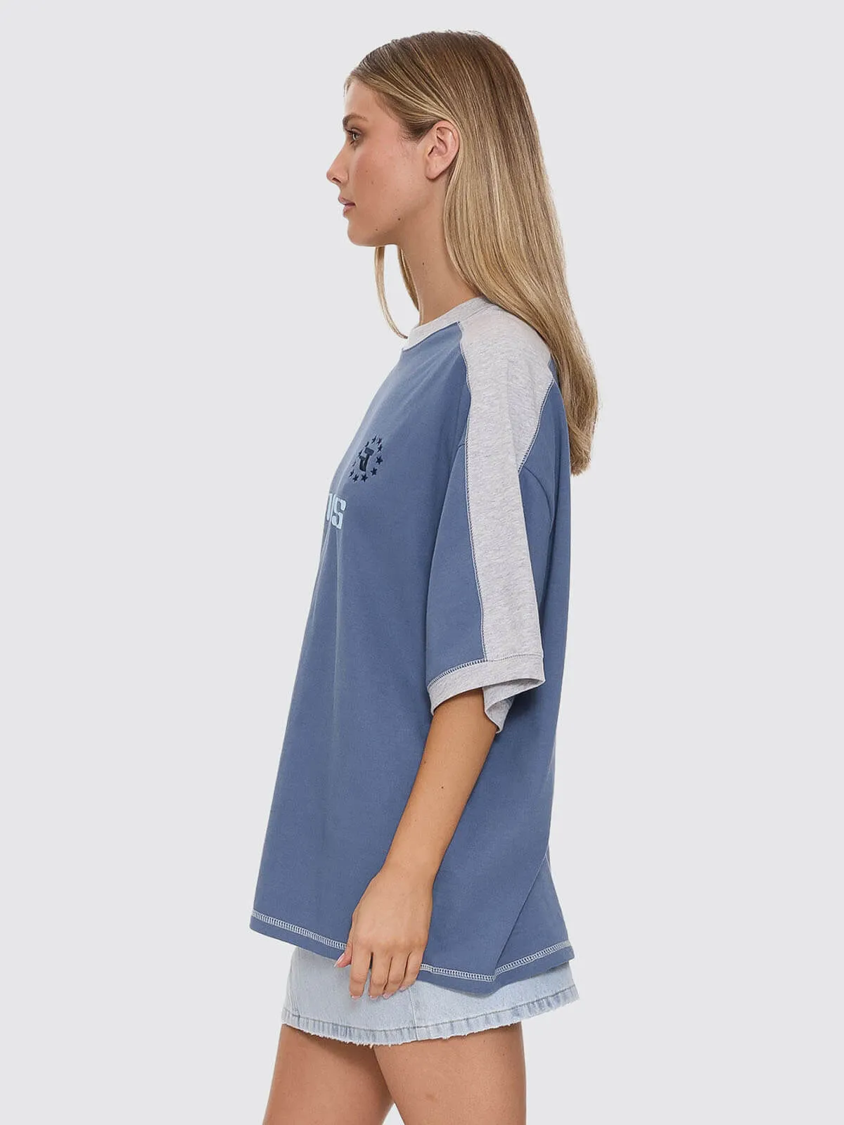 Hot Shot Panelled Oversized Tee - Bluefin sold by Thrills product image thumbnail 4