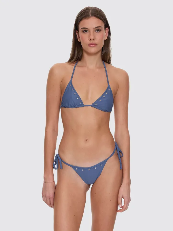 Living Easy Eyelet String Bikini Bottom - Bluefin made by Thrills