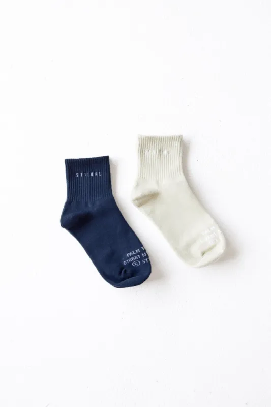 Minimal Thrills 2 Pack Sock - Eucalyptus - Ink sold by Thrills
