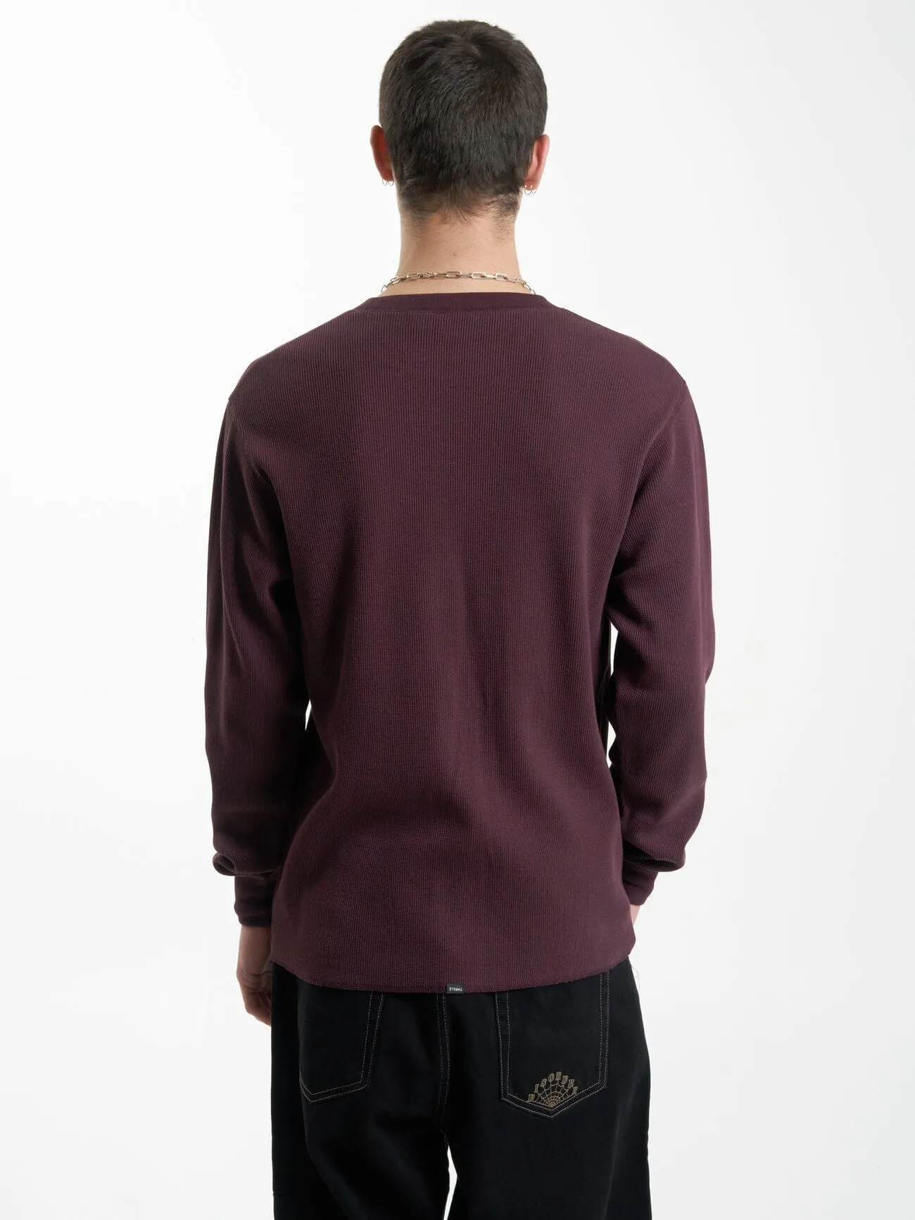 Thrills Union Waffle Long Sleeve - Wine sold by Thrills product image thumbnail 2