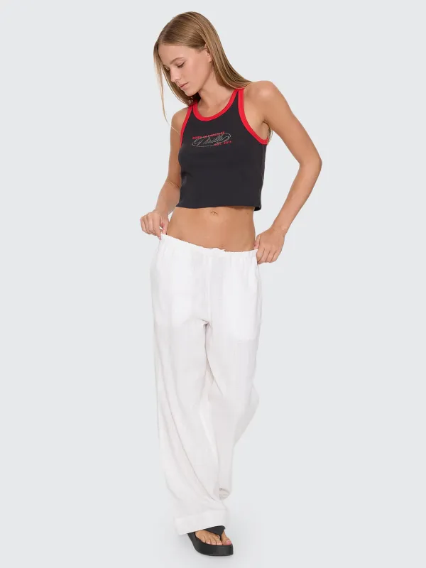 Unhinged Relaxed Pant - White sold by Thrills