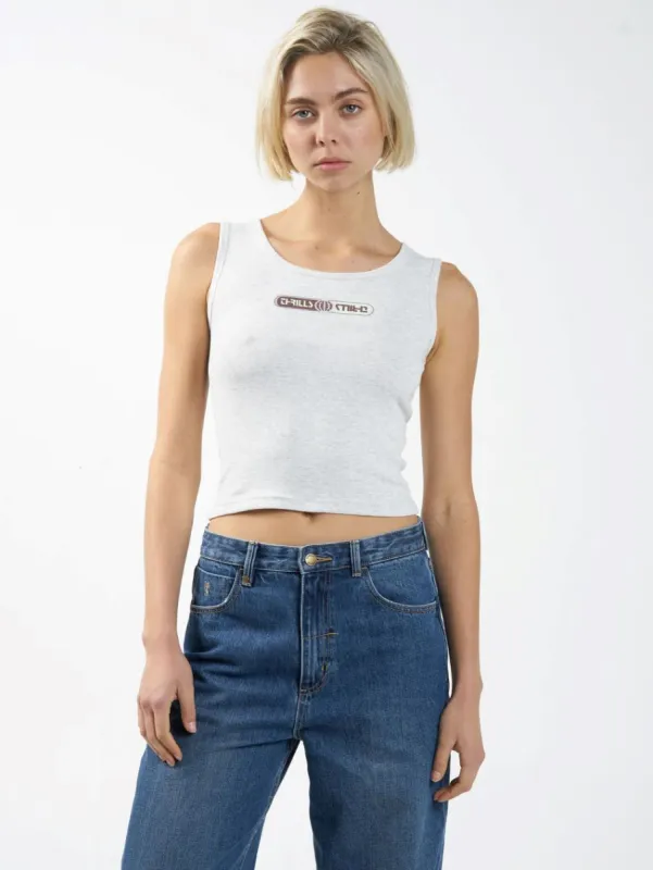 Global Double Nation Y2K Tank - White Marble sold by Thrills