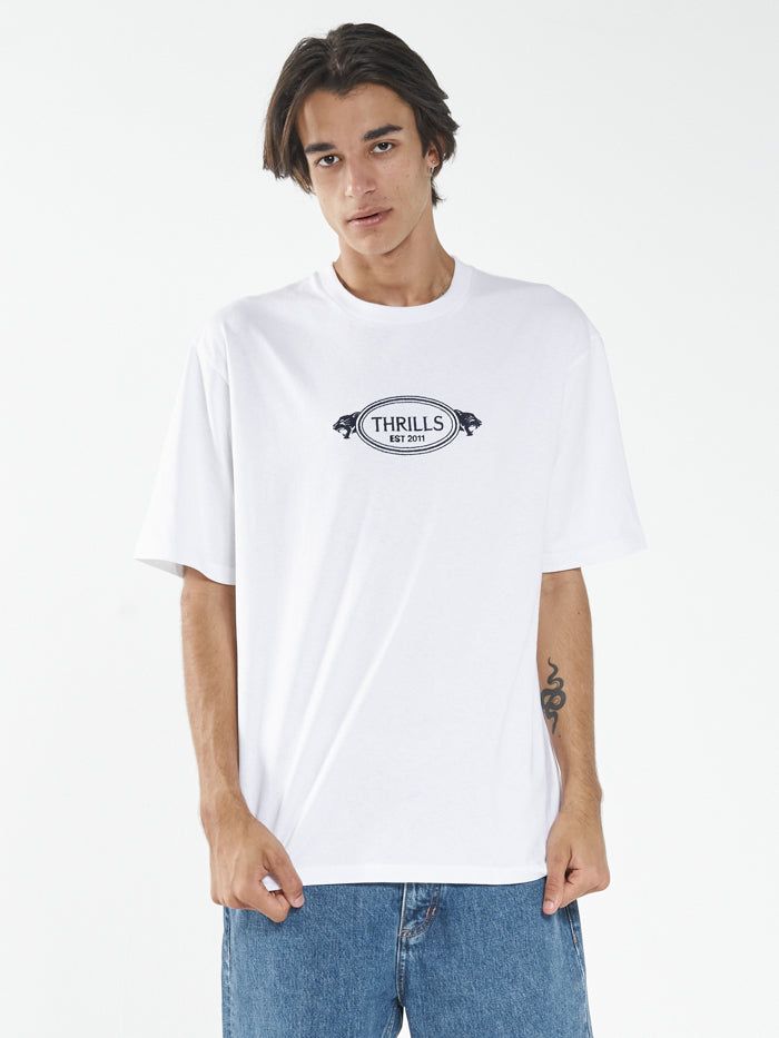 From The Beginning Oversize Fit Tee - White sold by Thrills