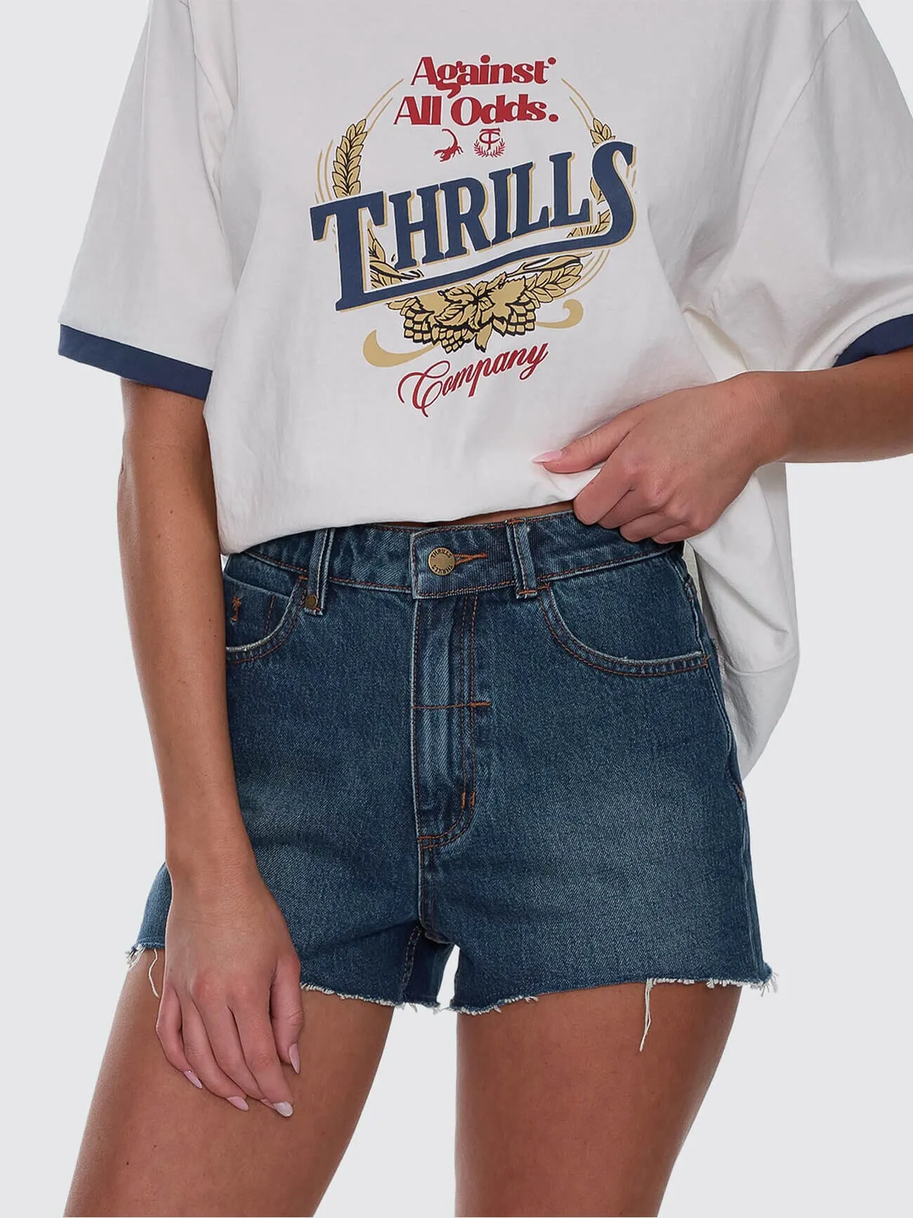 Sadie High Rise Micro Short - Teal Blue sold by Thrills product image thumbnail 2