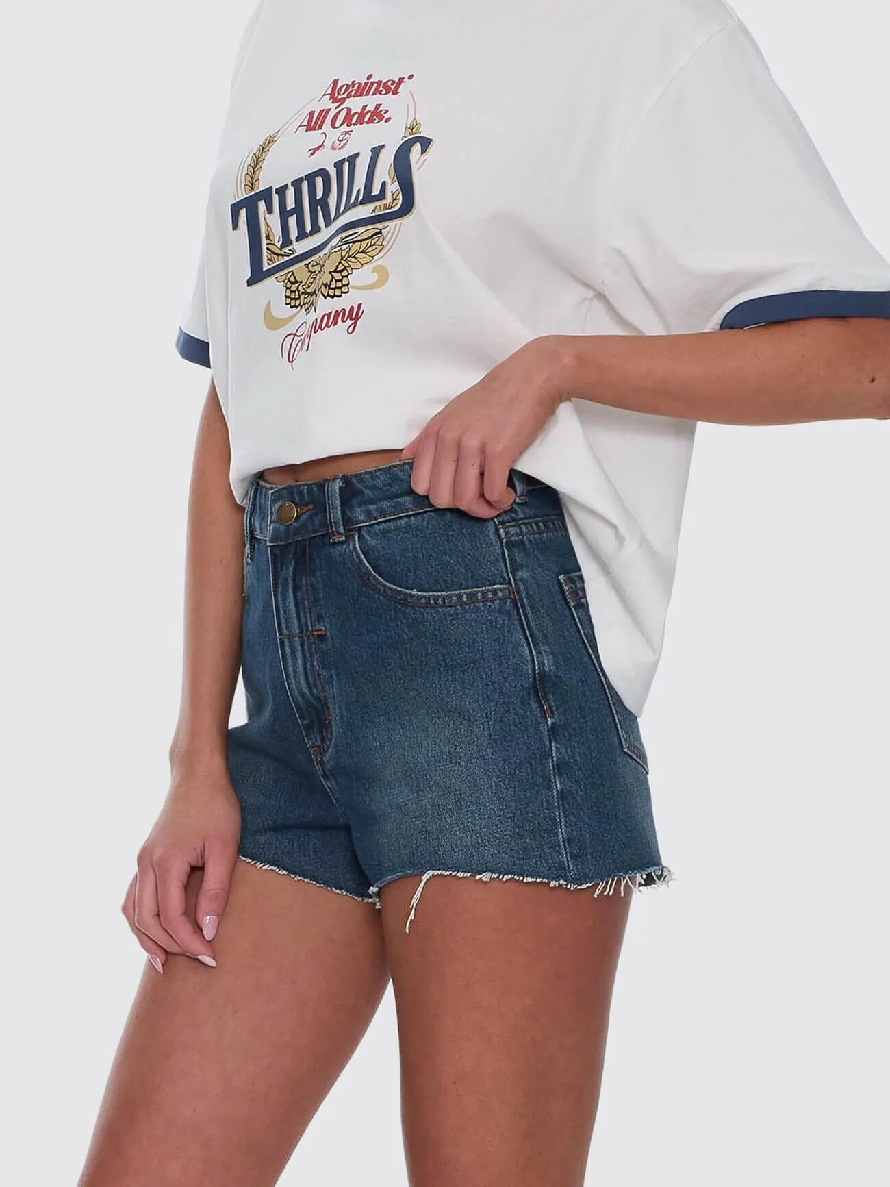 Sadie High Rise Micro Short - Teal Blue sold by Thrills product image thumbnail 3