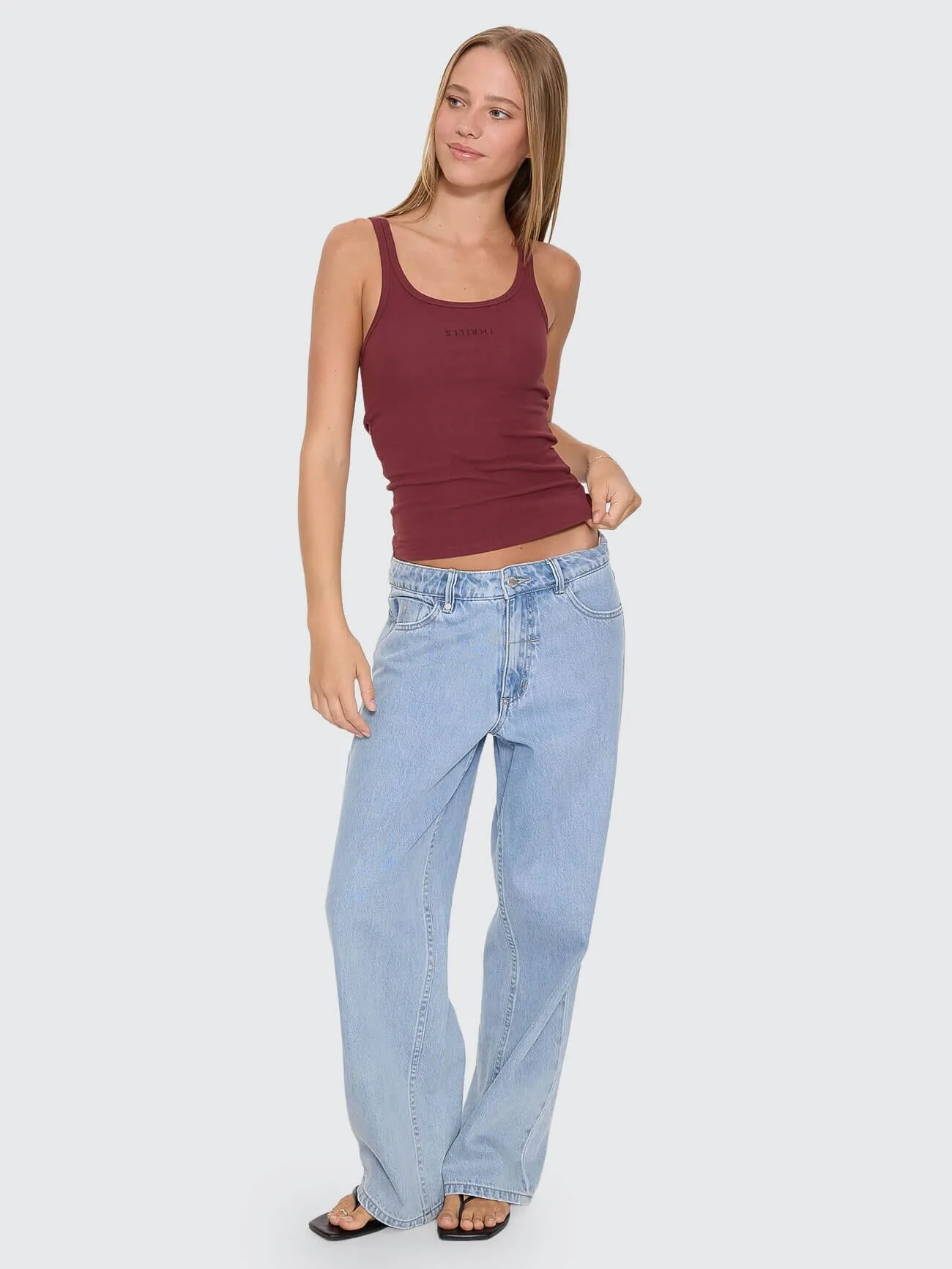 Minimal Thrills Scoop Tank - New Maroon sold by Thrills product image thumbnail 5