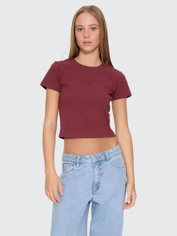 Minimal Thrills Mini Tee - New Maroon sold by Thrills