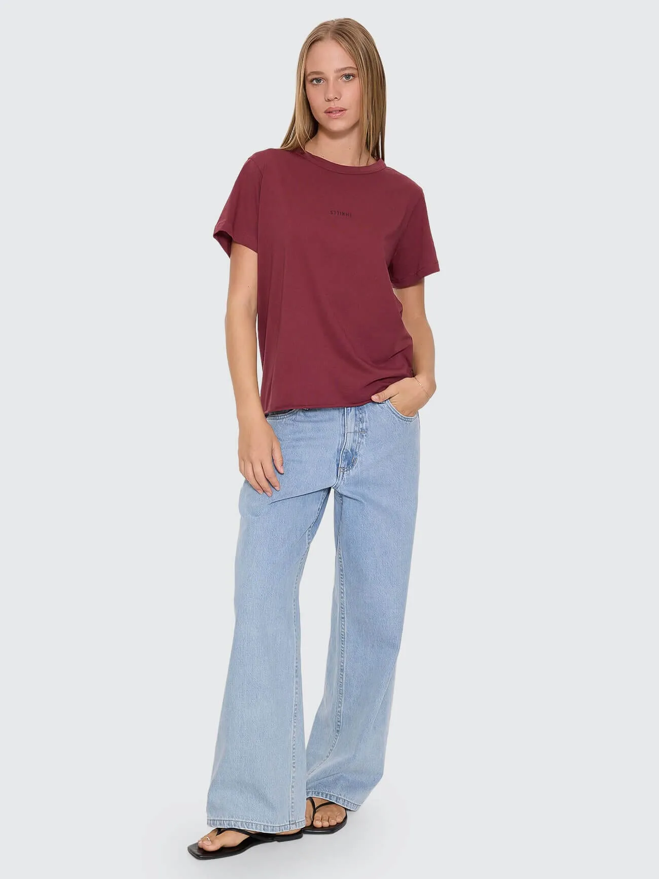 Minimal Thrills Relaxed Tee - New Maroon sold by Thrills product image thumbnail 3