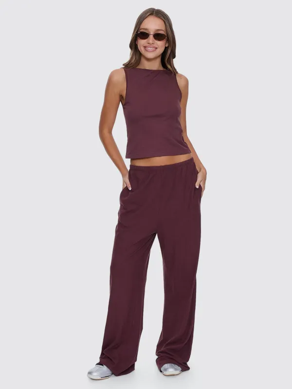 Hemp Relax Pant - Bitter Chocolate sold by Thrills