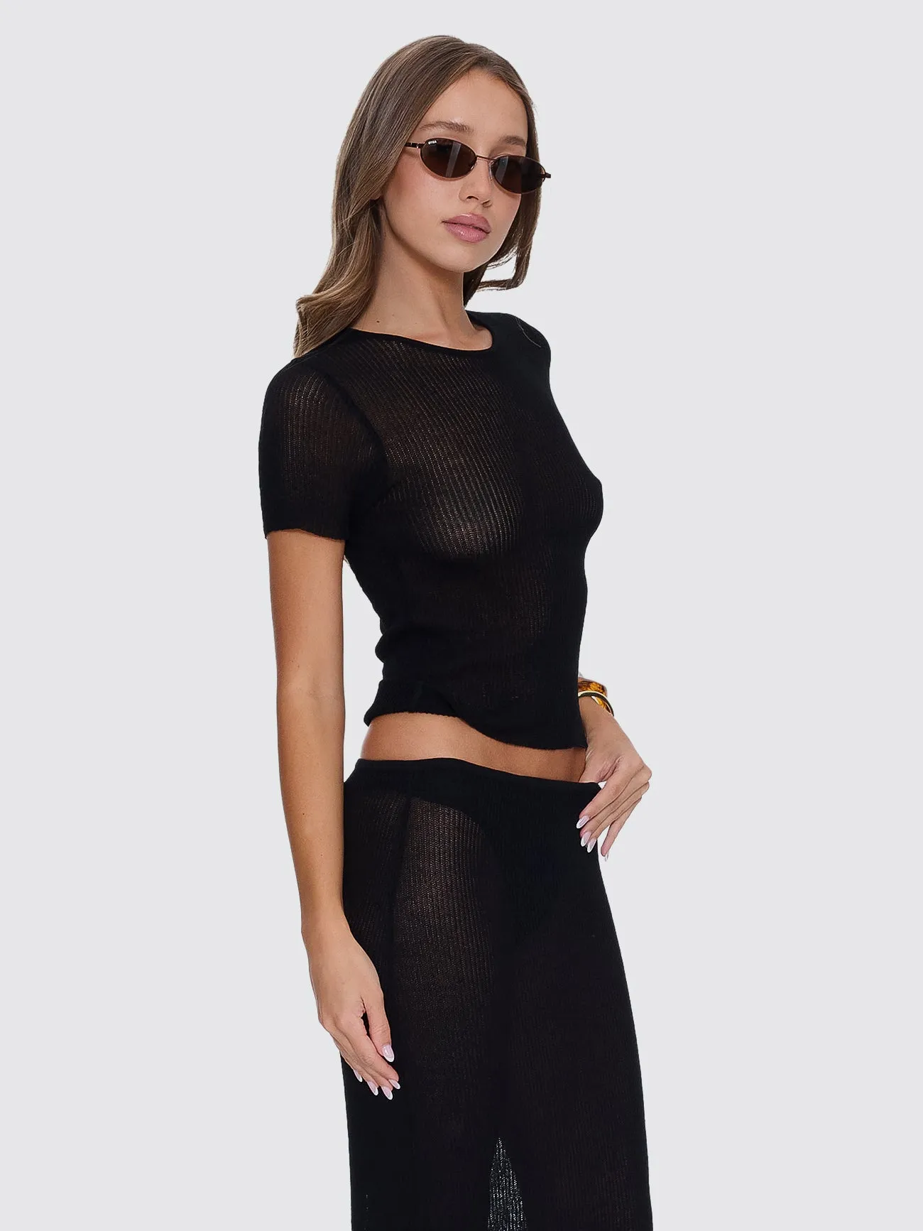 Dissolve My Mind Knit Top - Black sold by Thrills product image thumbnail 5