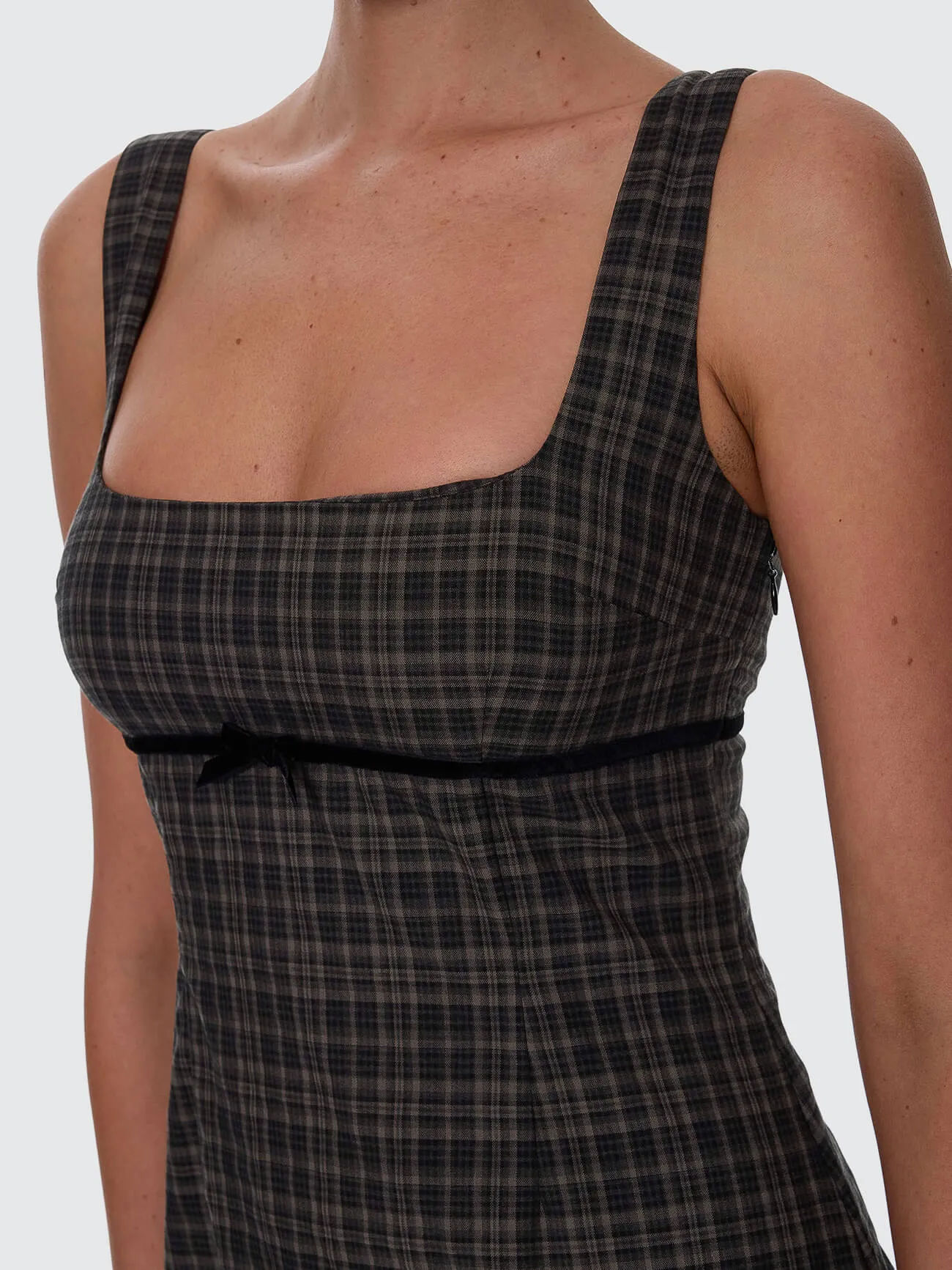 Devyn Check Mini Dress - Tarmac sold by Thrills product image thumbnail 2