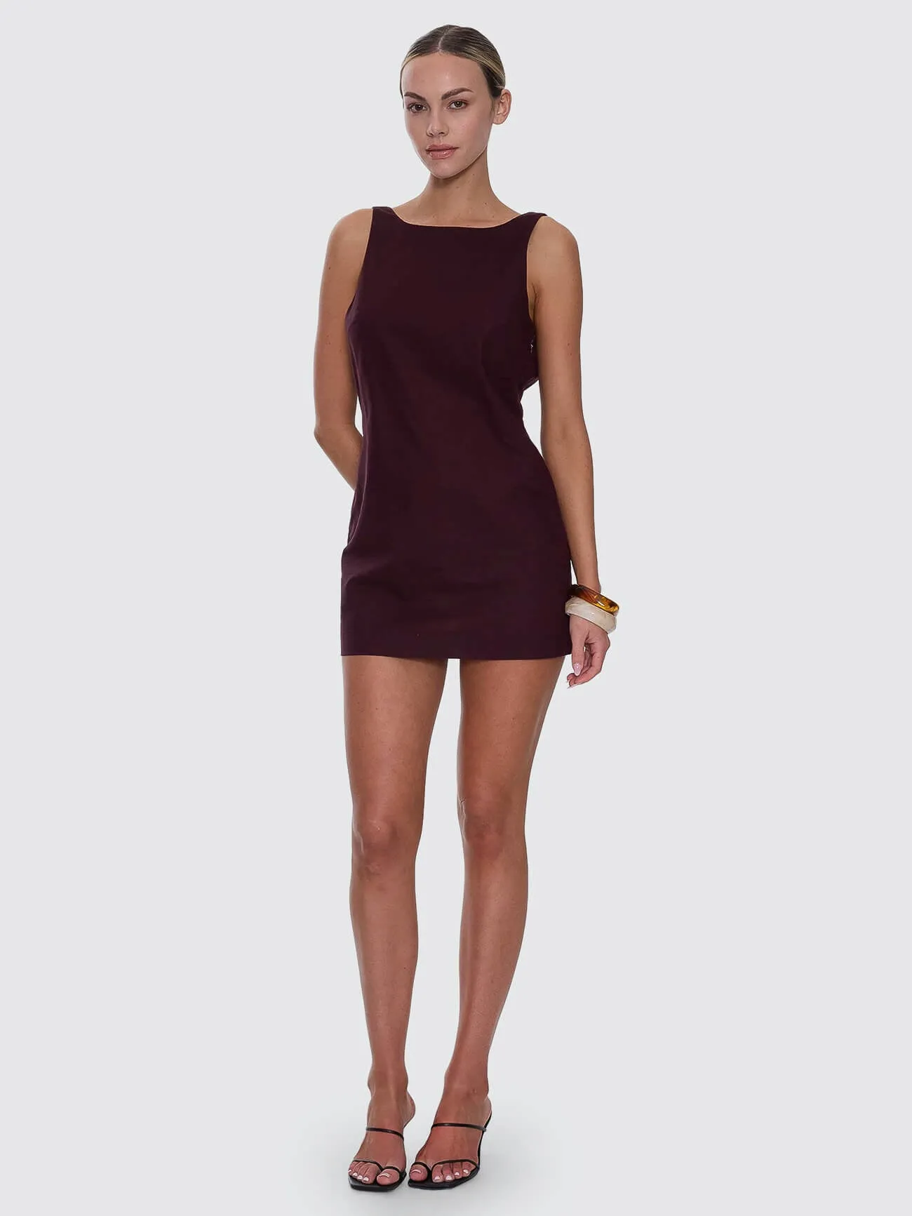 Evelyn Mini Dress - Bitter Chocolate sold by Thrills product image thumbnail 3