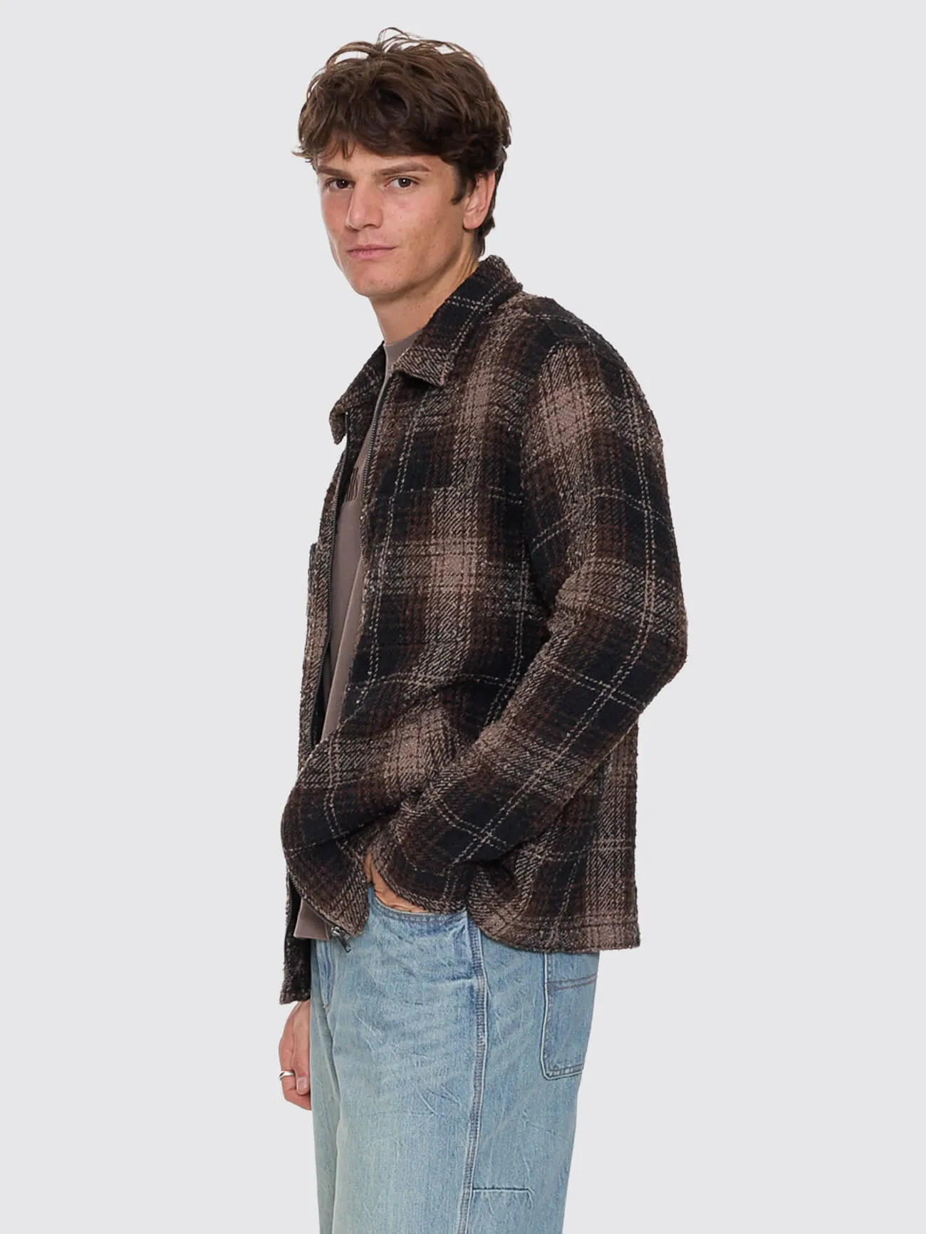 Primitive Cropped Flannel Jacket - Falcon sold by Thrills product image thumbnail 2