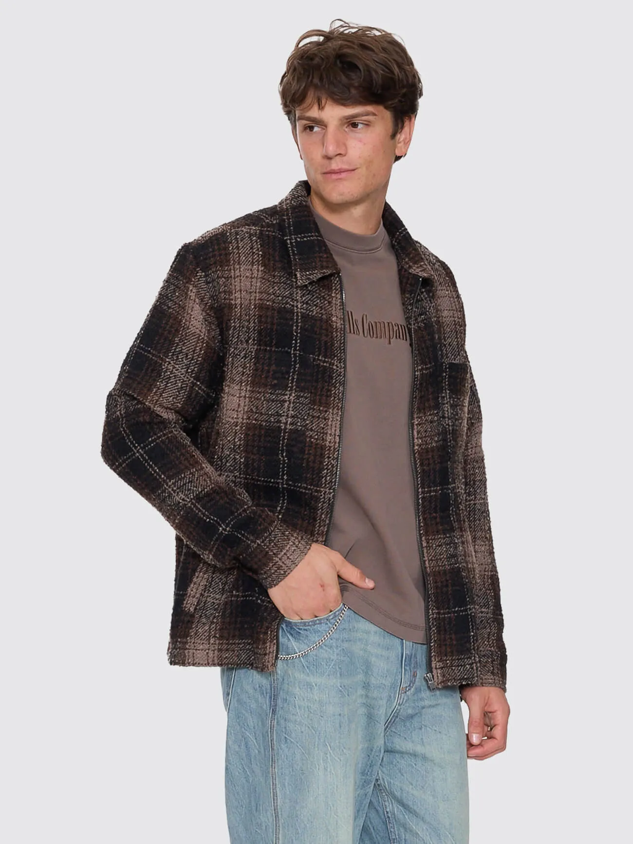 Primitive Cropped Flannel Jacket - Falcon sold by Thrills product image thumbnail 4