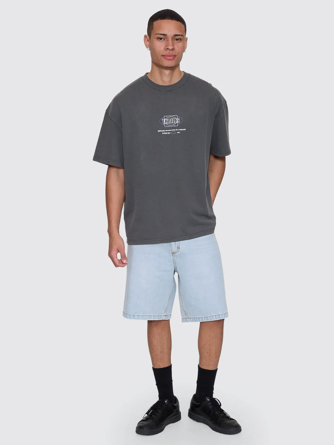 Fluid Thrills Box Fit Oversize Tee - Merch Black sold by Thrills product image thumbnail 5