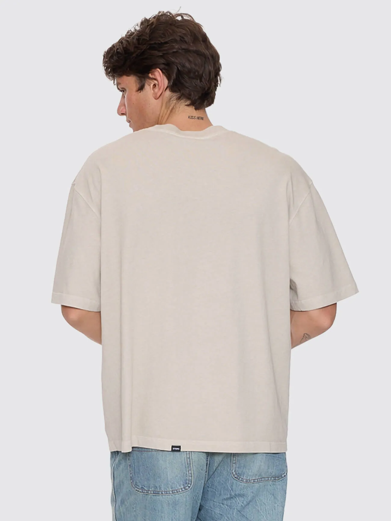 Skerrt Box Fit Oversize Cropped Tee - Oatmeal sold by Thrills product image thumbnail 5