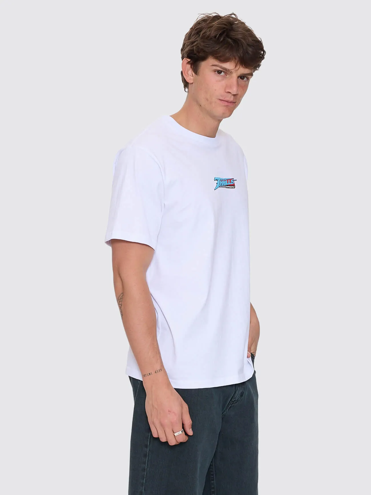 Heavy Voltage Merch Fit Tee - White sold by Thrills product image thumbnail 5