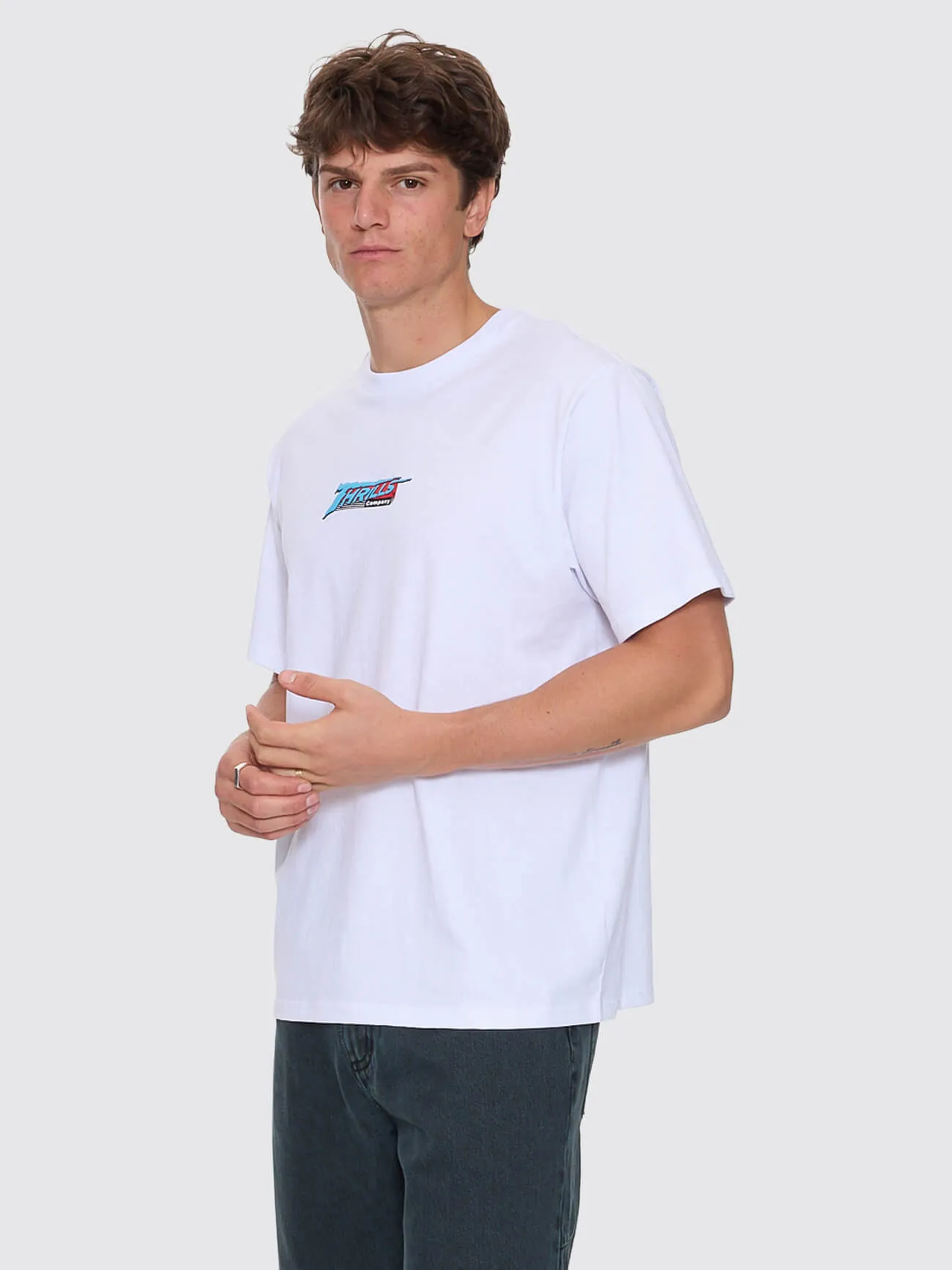 Heavy Voltage Merch Fit Tee - White sold by Thrills product image thumbnail 3