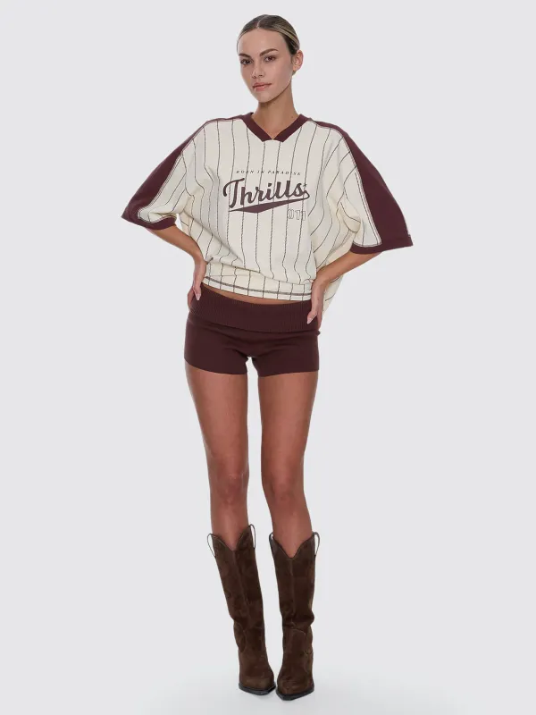 Mackenzie Knit Booty Short - Bitter Chocolate sold by Thrills