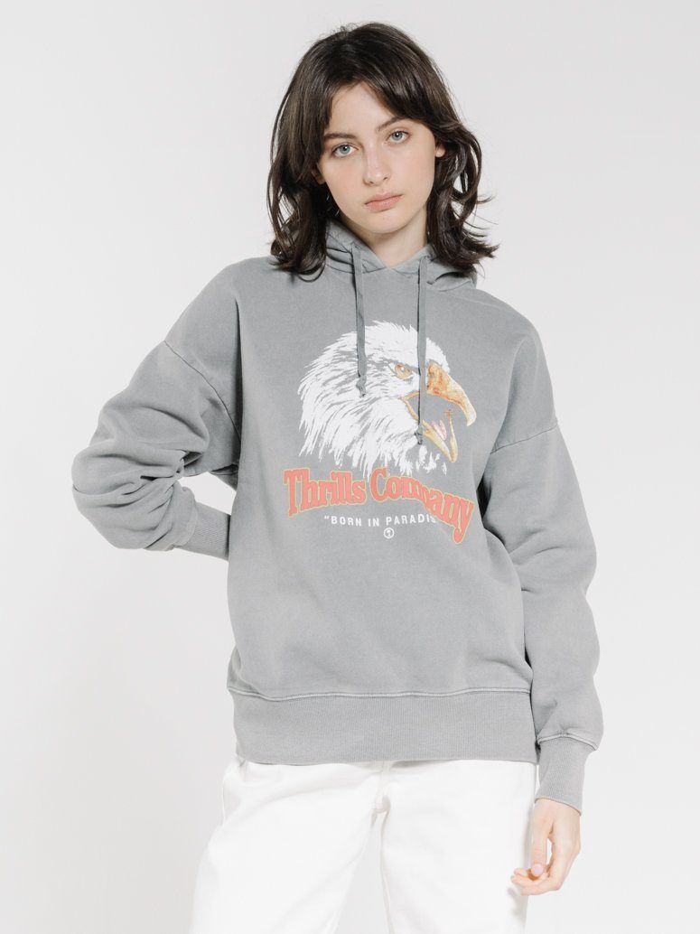 Pierce Slouch Hood - Washed Grey sold by Thrills