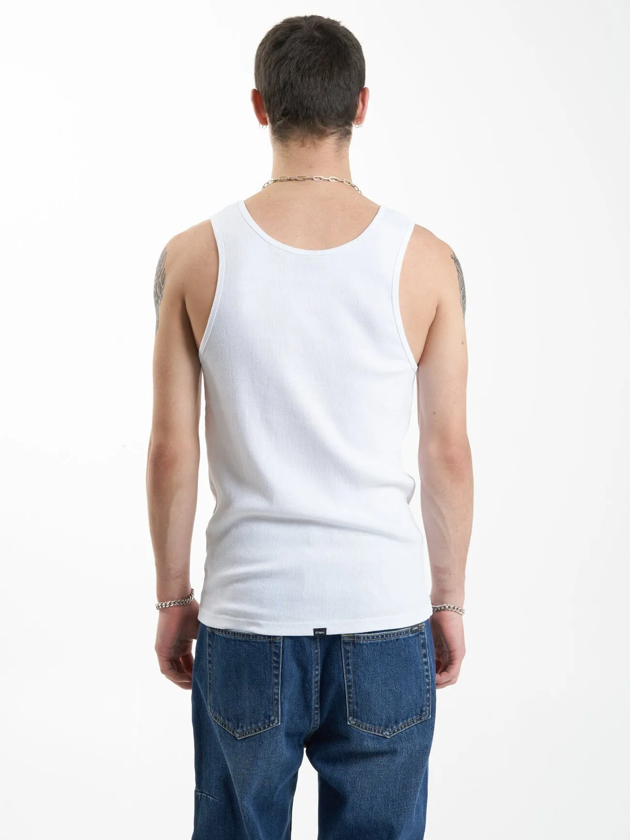 Endless Rib Tank - White sold by Thrills product image thumbnail 2