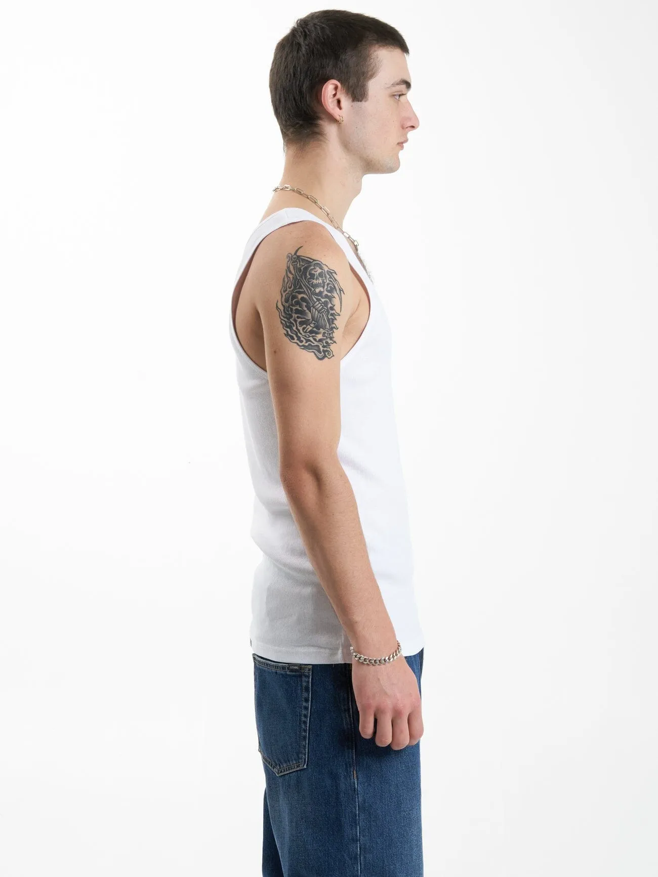 Endless Rib Tank - White sold by Thrills product image thumbnail 4