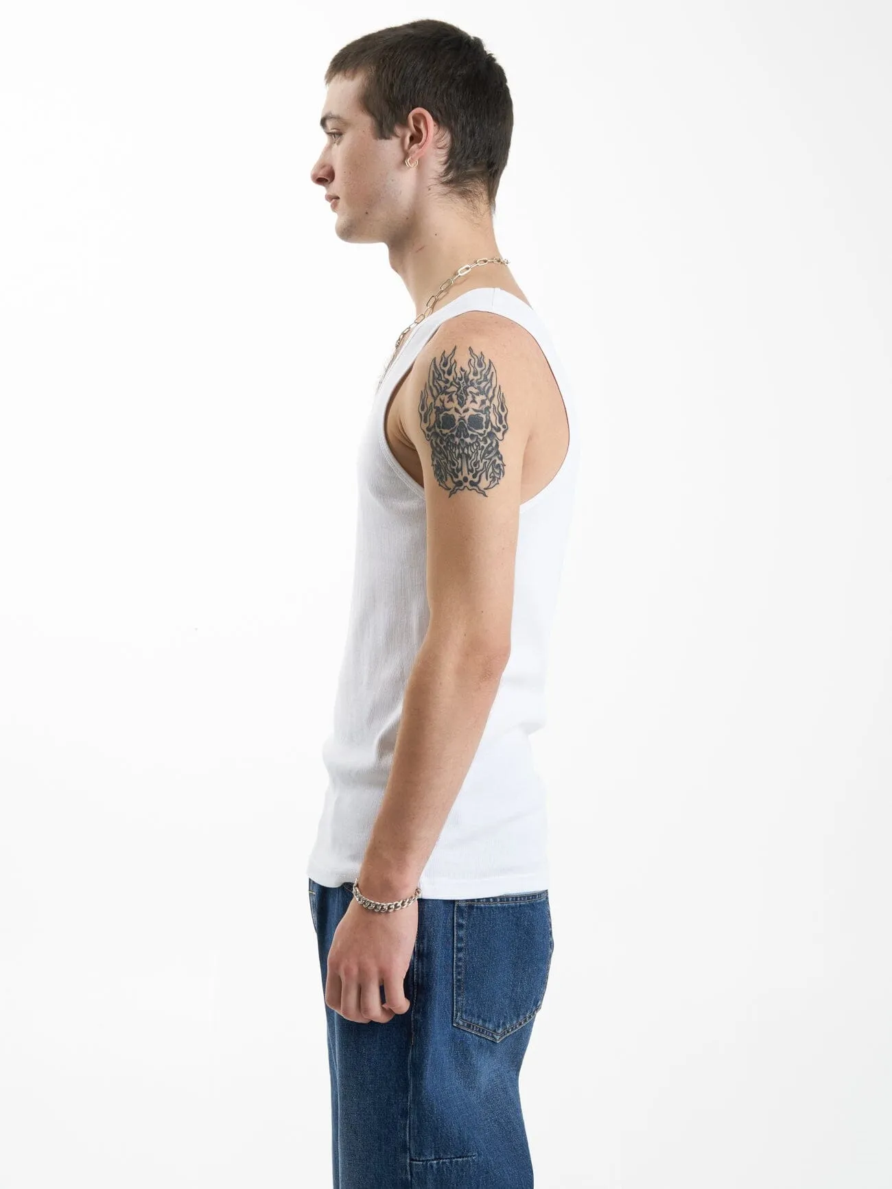 Endless Rib Tank - White sold by Thrills product image thumbnail 3