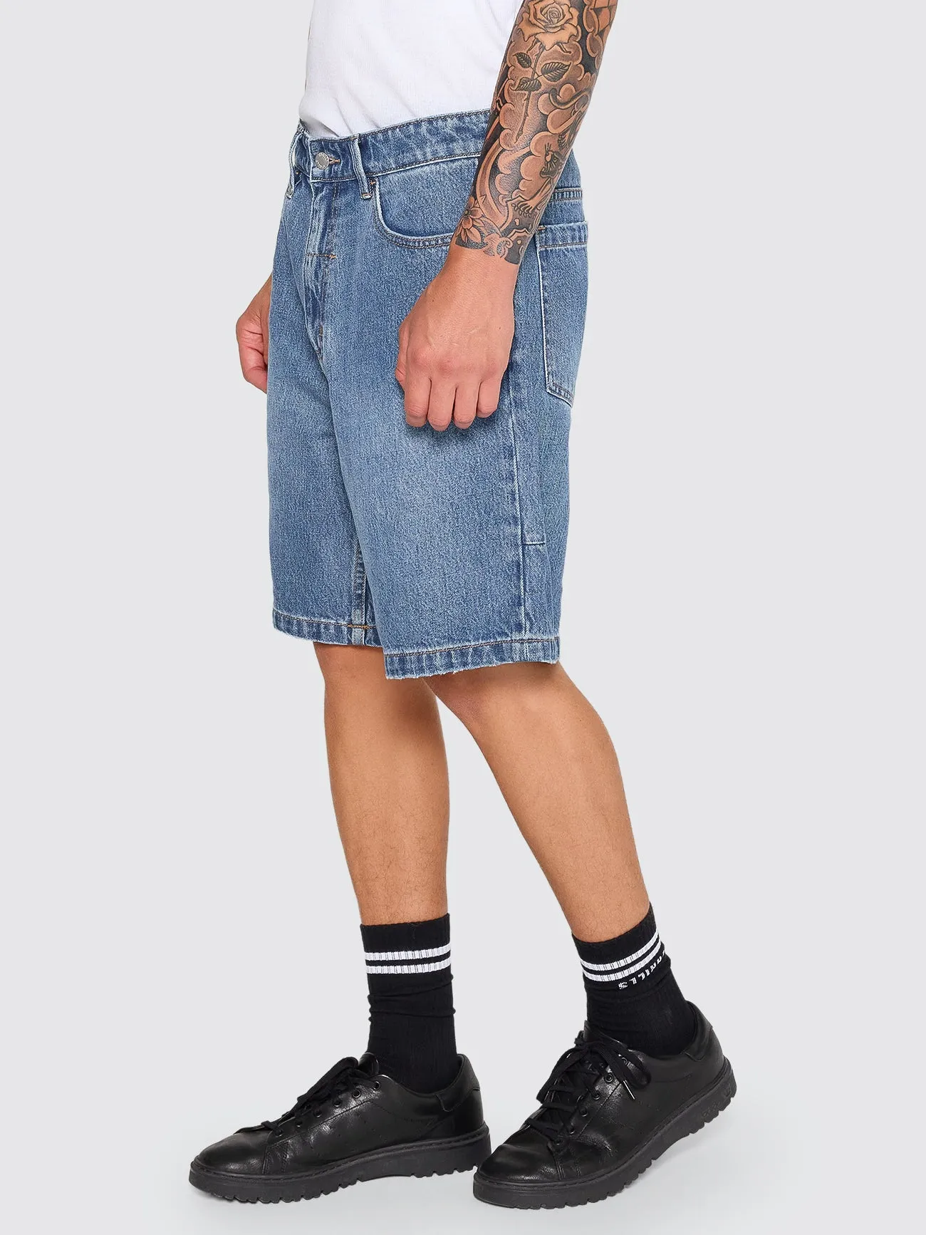 Slacker Relaxed Denim Short - Darker Dust Blue sold by Thrills product image thumbnail 3