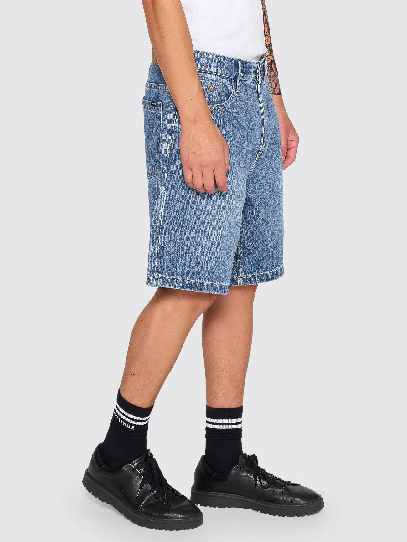 Slacker Relaxed Denim Short - Darker Dust Blue sold by Thrills product image thumbnail 4
