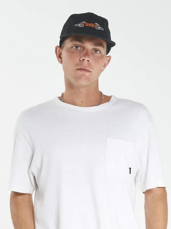 Strange Days 5 Panel Cap - Washed Black sold by Thrills
