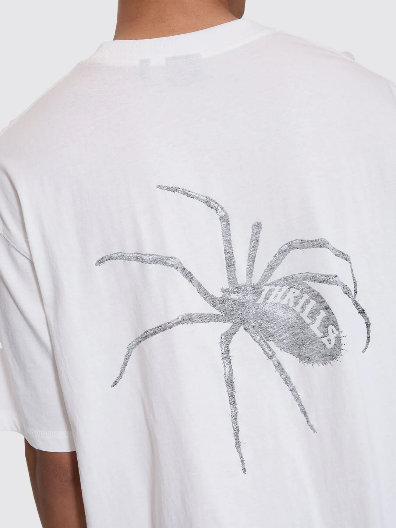 Deceitful Box Fit Oversize Cropped Tee - Dirty White sold by Thrills product image thumbnail 2