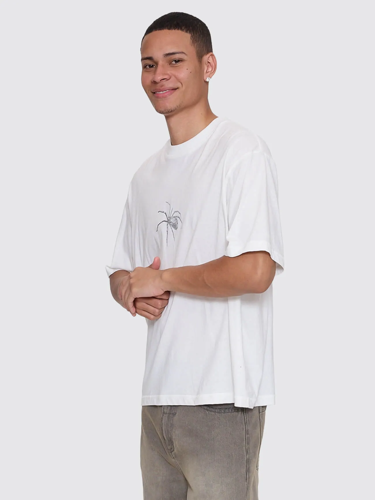 Deceitful Box Fit Oversize Cropped Tee - Dirty White sold by Thrills product image thumbnail 5