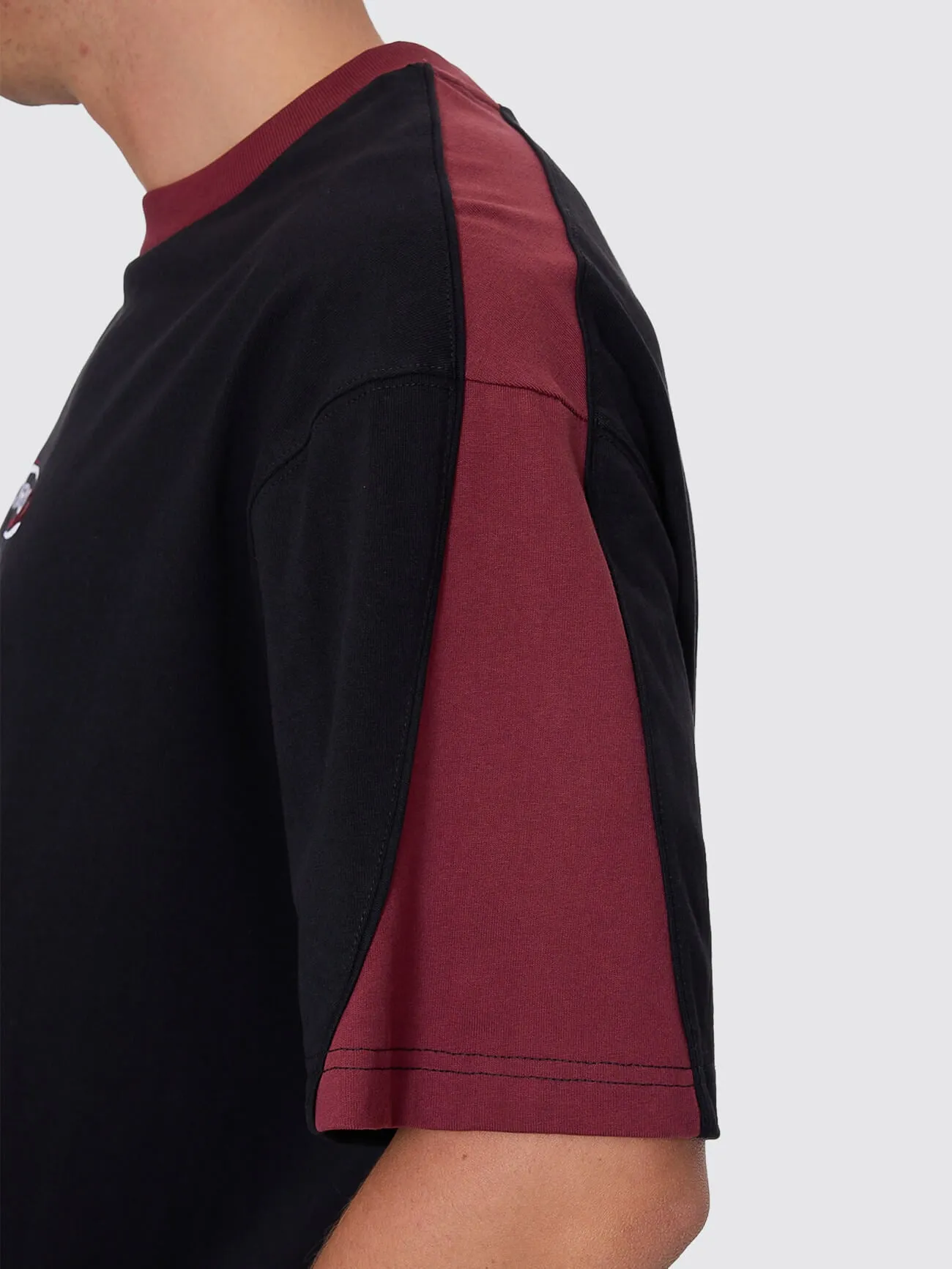 Spectral Panel Box Fit Oversize Cropped Tee - Black sold by Thrills product image thumbnail 4