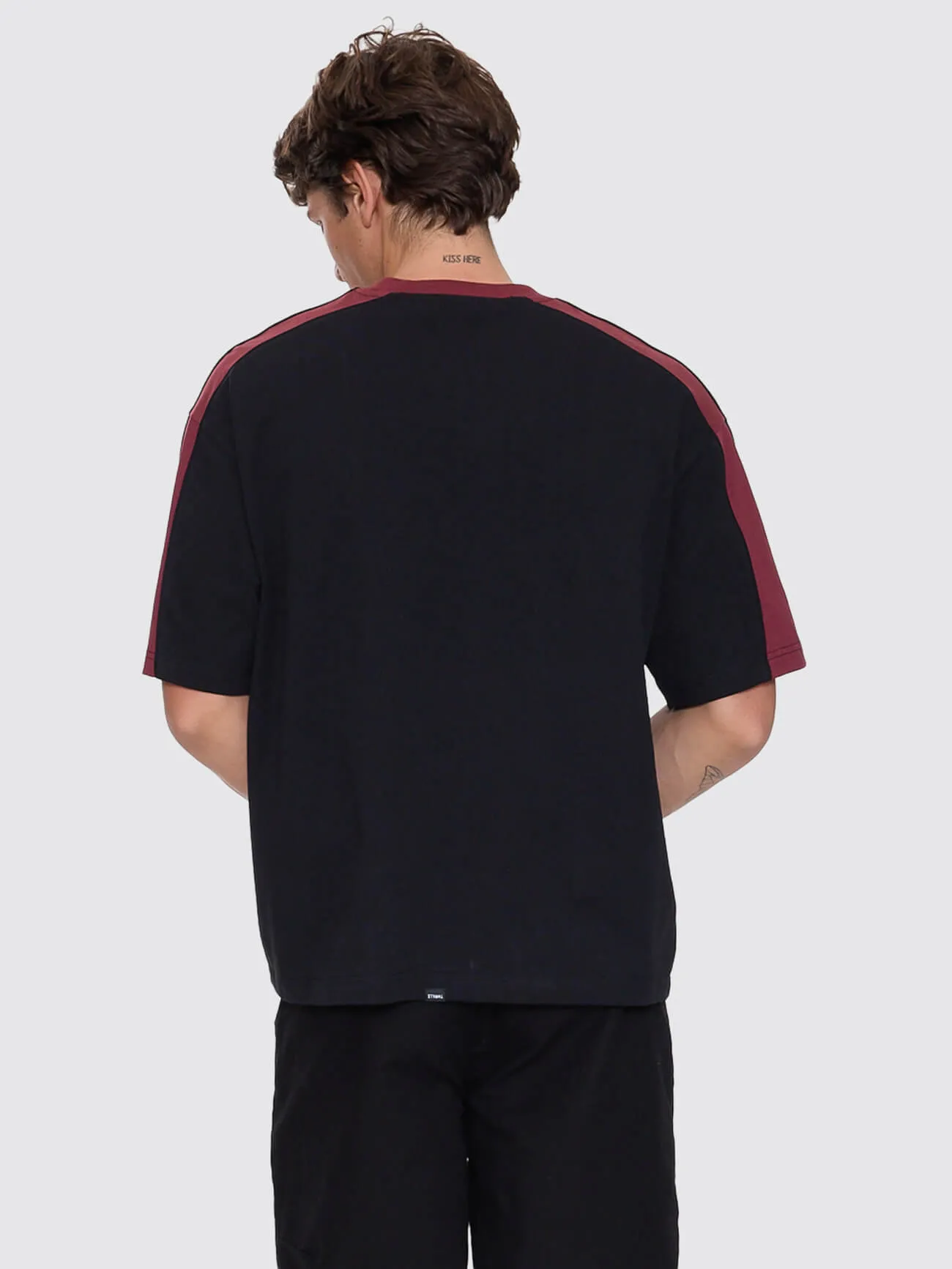Spectral Panel Box Fit Oversize Cropped Tee - Black sold by Thrills product image thumbnail 5