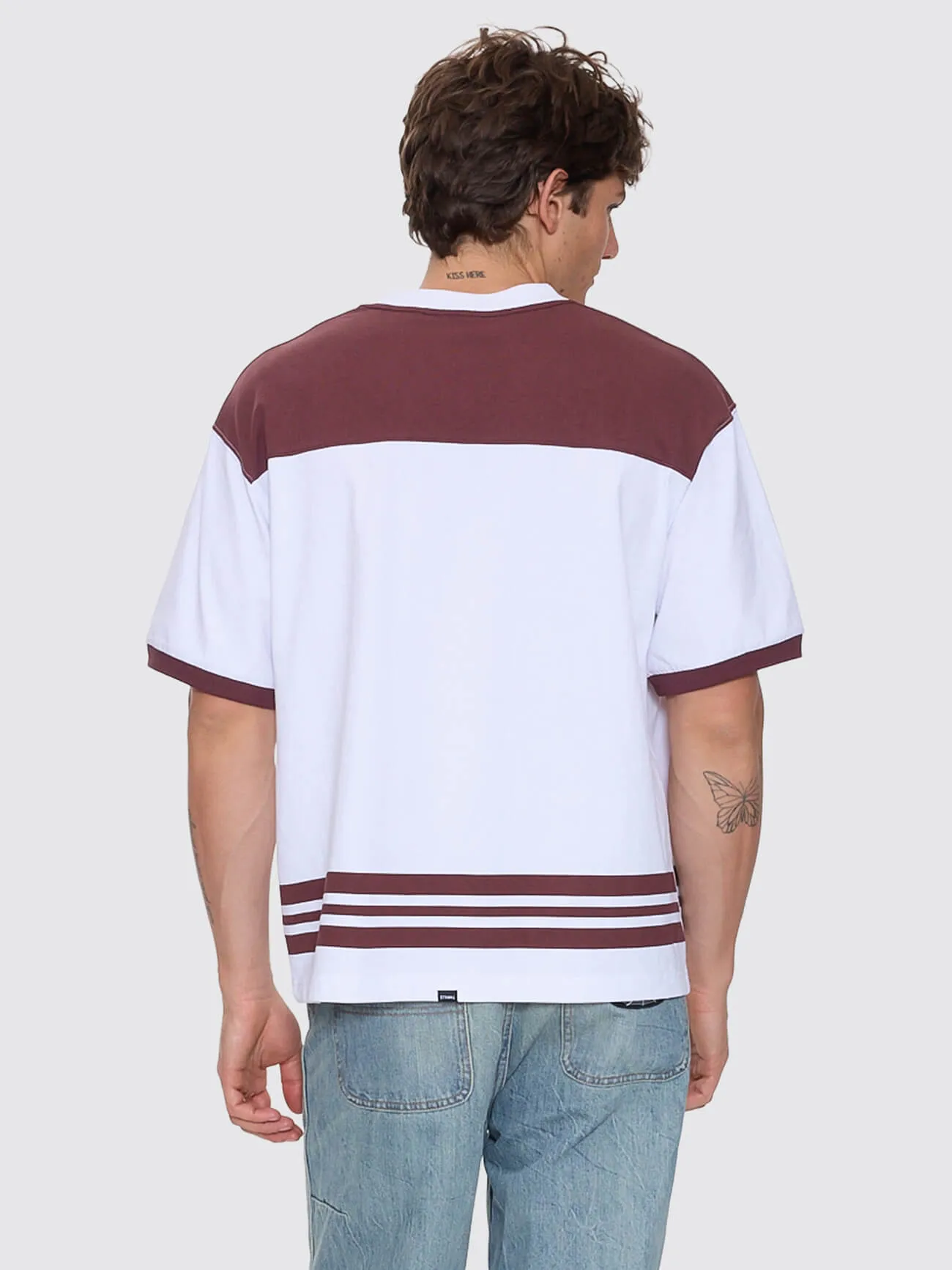 Deep In The Heart Of Byron Box Fit Oversize Cropped Panel Tee - Bitter Chocolate sold by Thrills product image thumbnail 5