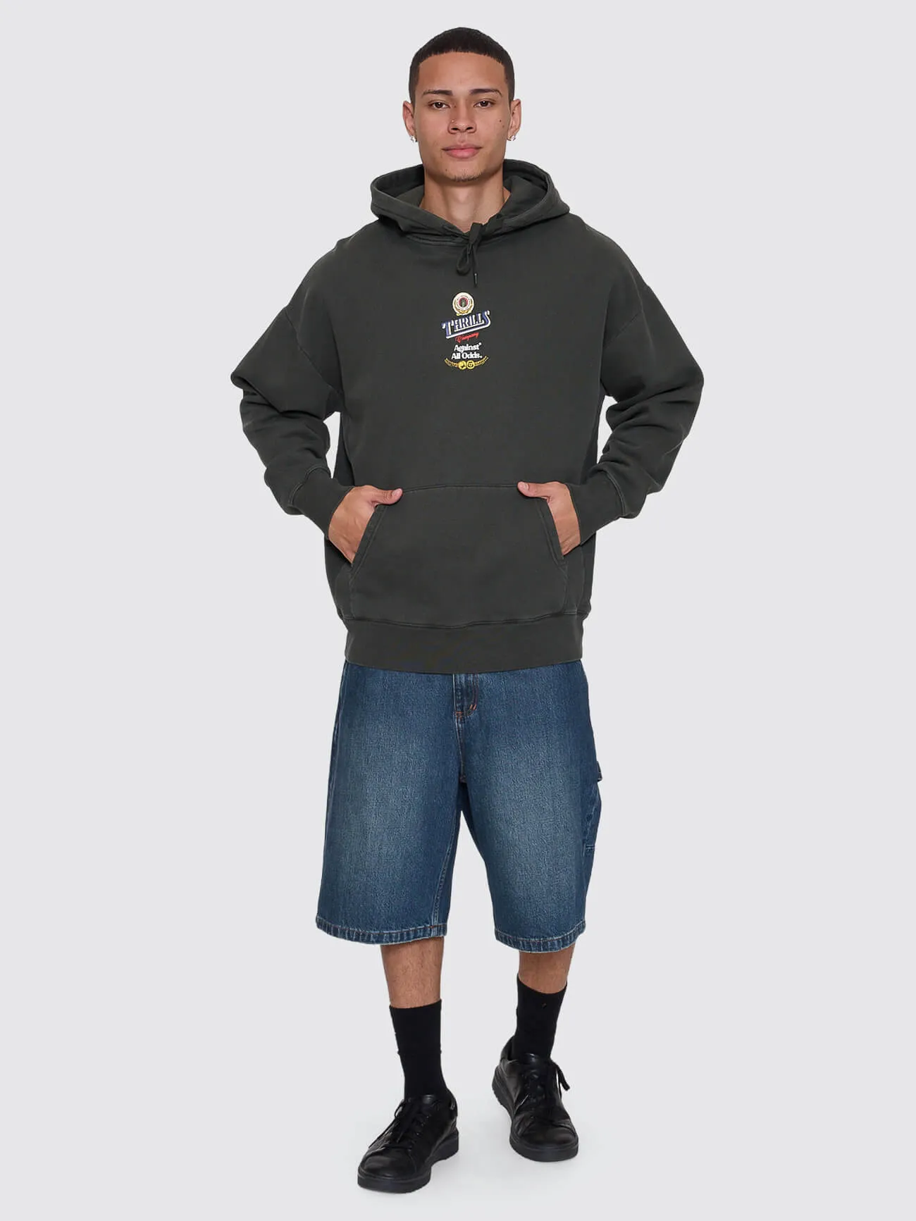 Against All Odds Slouch Pull On Hood - Oil Green sold by Thrills product image thumbnail 3