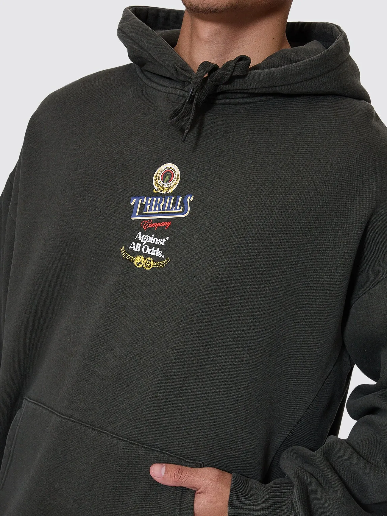 Against All Odds Slouch Pull On Hood - Oil Green sold by Thrills product image thumbnail 2