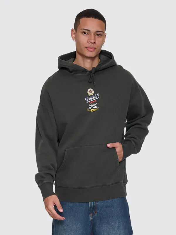 Against All Odds Slouch Pull On Hood - Oil Green made by Thrills