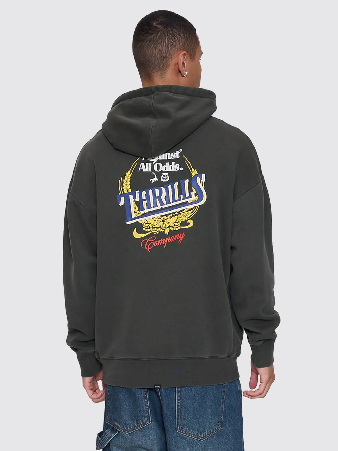 Against All Odds Slouch Pull On Hood - Oil Green sold by Thrills product image thumbnail 5