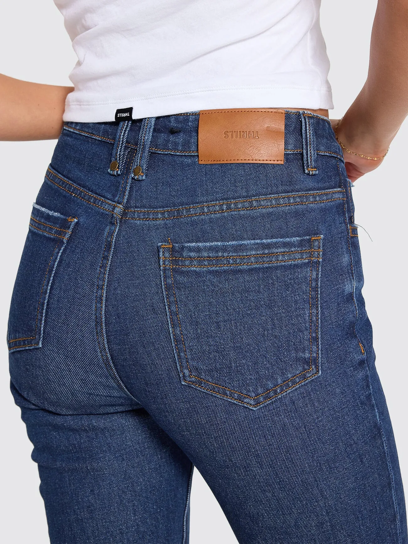 Nicole High Rise Stretch Straight Jean - Rinsed Ink sold by Thrills product image thumbnail 2
