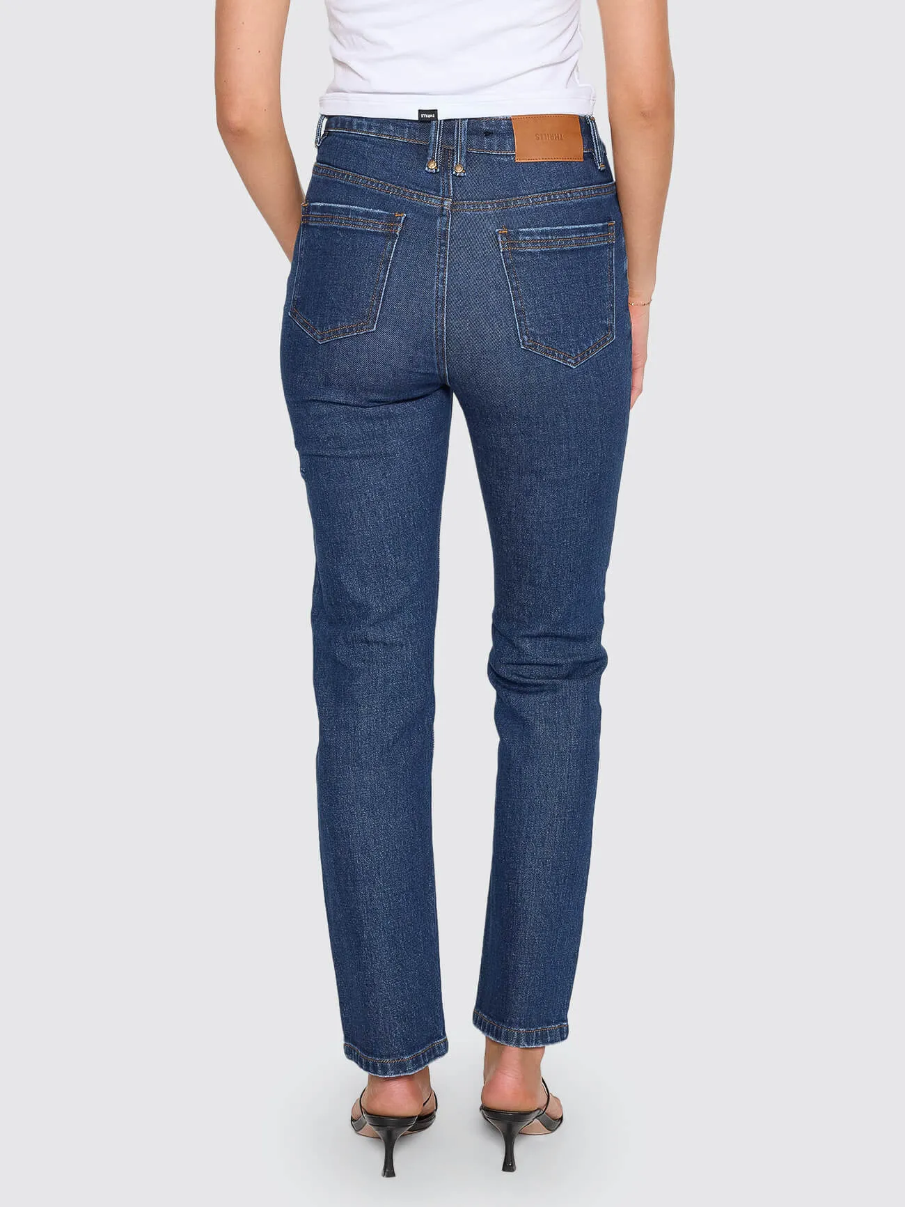 Nicole High Rise Stretch Straight Jean - Rinsed Ink sold by Thrills product image thumbnail 5
