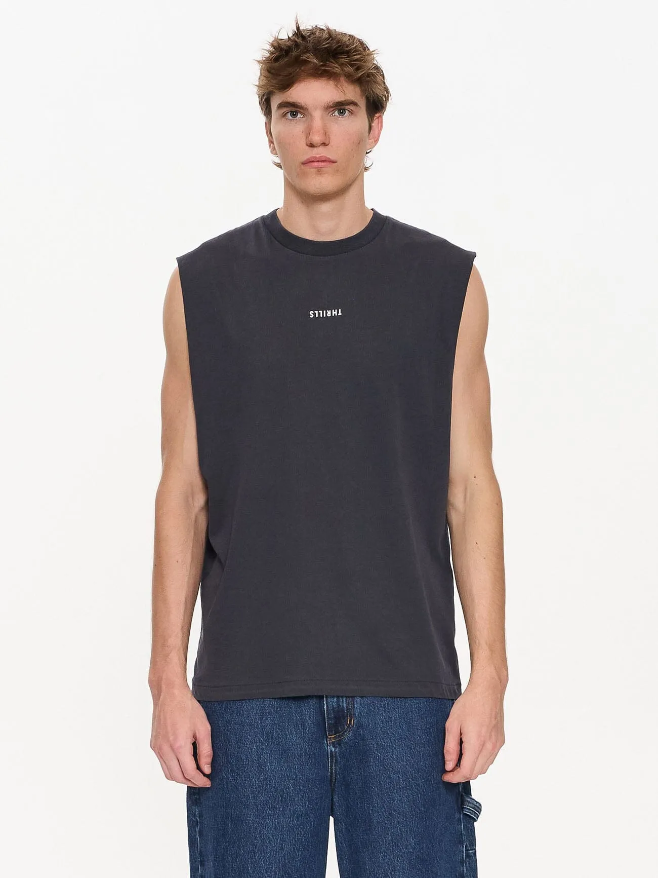 Minimal Thrills Merch Fit Muscle Tee - Slate sold by Thrills product image thumbnail 3