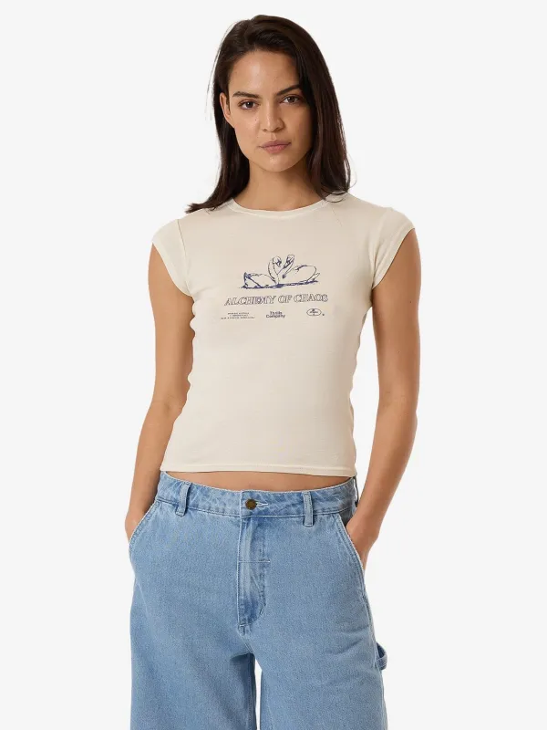 Grace And Chaos Cap Sleeve Tee - Heritage White made by Thrills