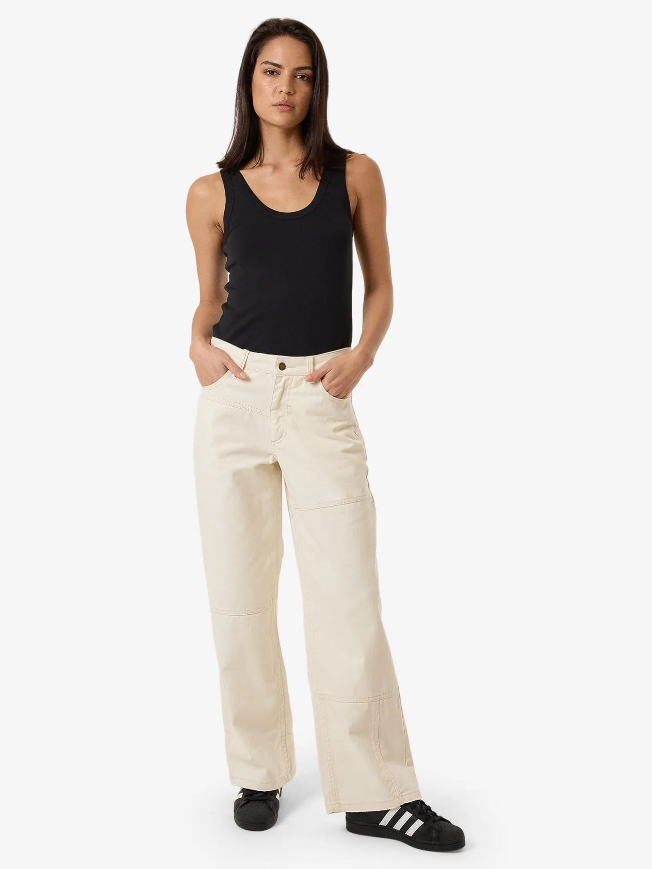 Billie Low Panelled Jean - Heritage White sold by Thrills product image thumbnail 5