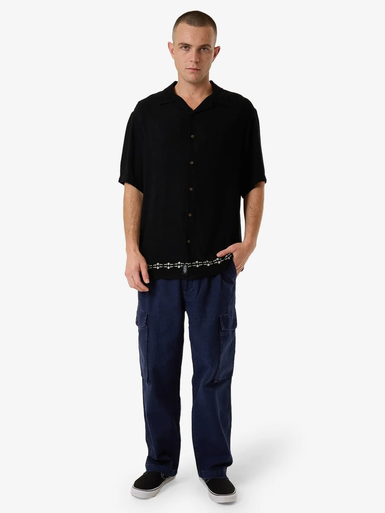 Be Adorned Bowling Shirt - Black sold by Thrills product image thumbnail 5