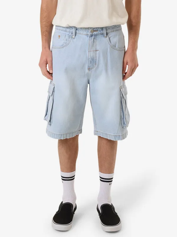 Big Slacker Denim Cargo Short - Epoch Blue sold by Thrills